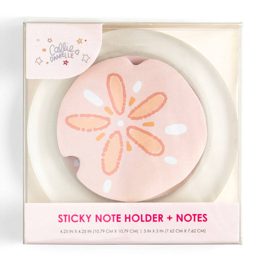 Sand Dollar Sticky Notes with Acrylic Holder
