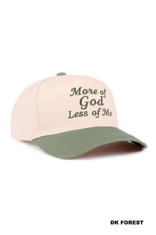 More Of God Less Of Me Two Tone Cotton Hat
