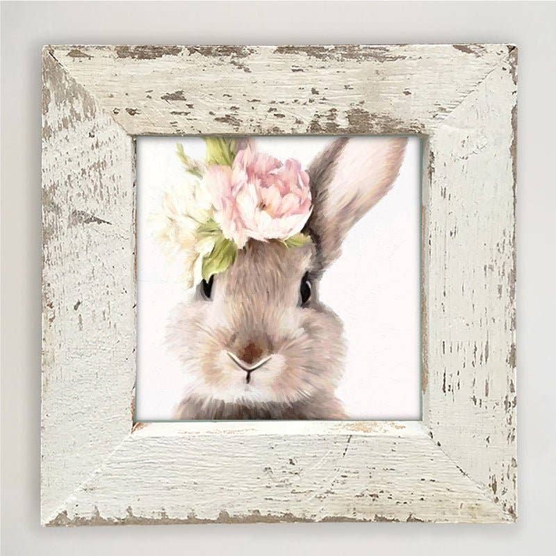 Bunny with peonies