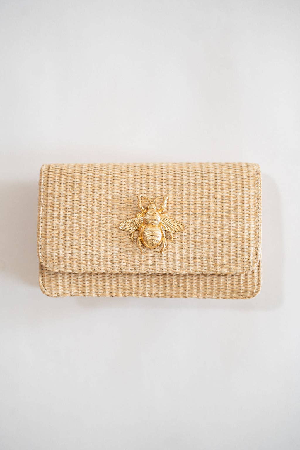 Ruby Straw Clutch- Gold Charm