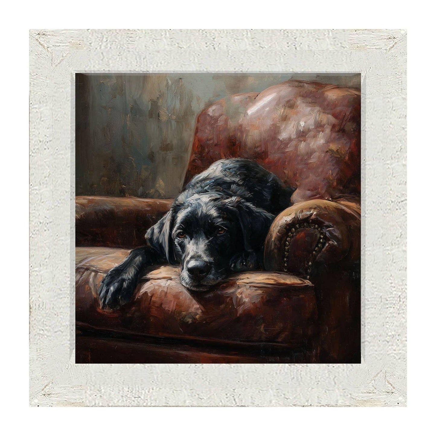 Armchair with Black Lab