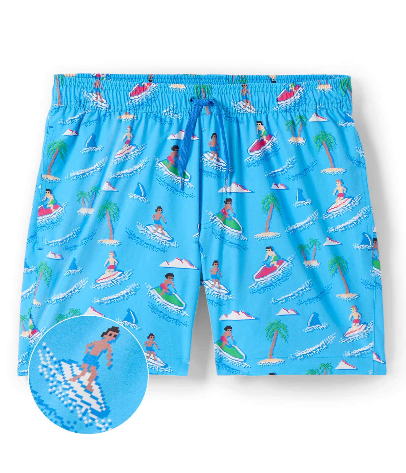 Aquaholic Men's Stretch Swim Trunks - 6" Surfer Bathing Suit