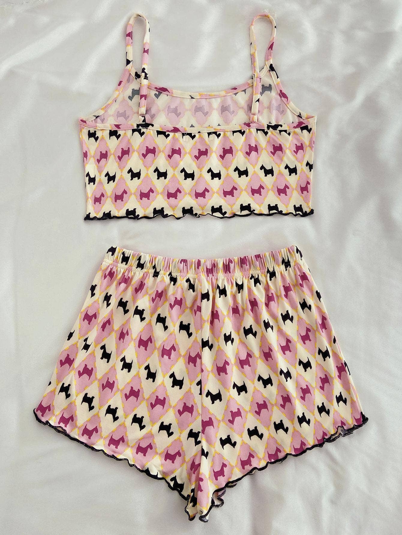 Animal Print Sexy Camisole And Shorts Pajama Set