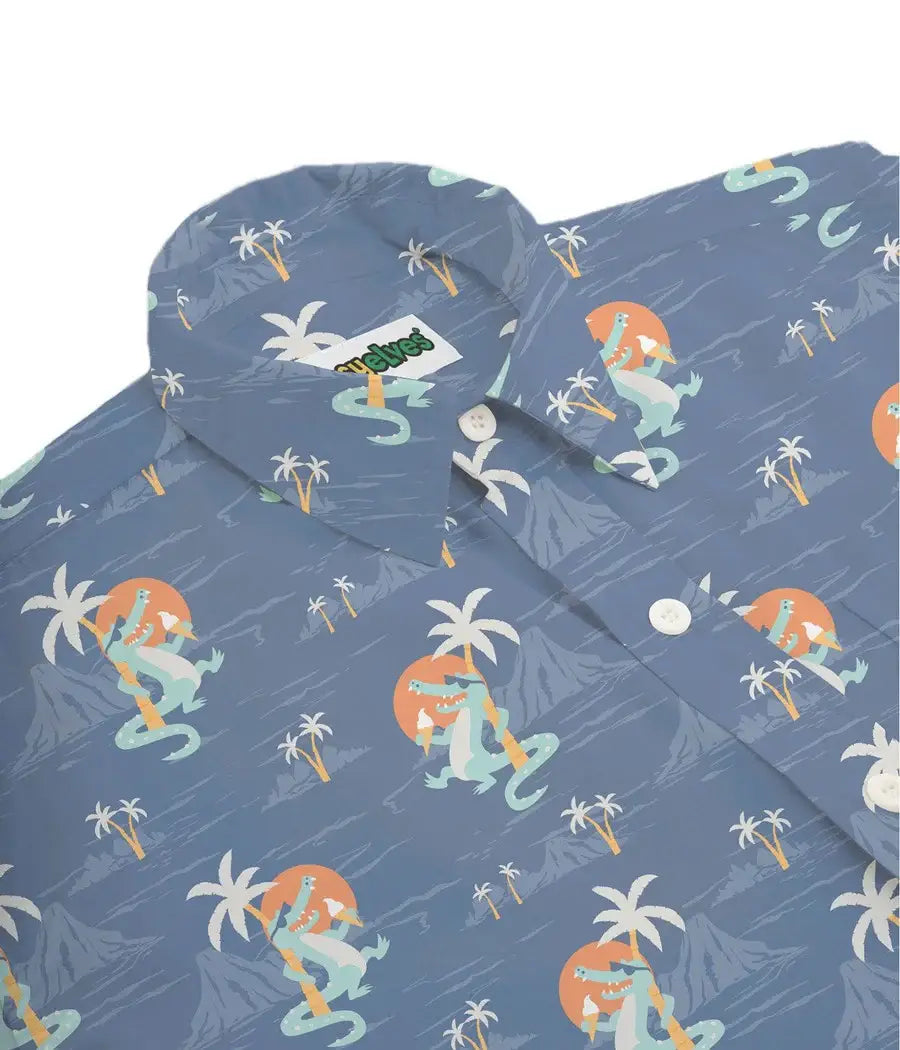 Gator Flavor Men's Hawaiian Shirt - Fun Novelty Button Down