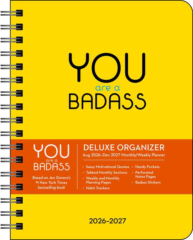 You Are a Badass Deluxe Organizer 17-Month 2026-2027 Weekly/Monthly Planner by Jen  Sincero