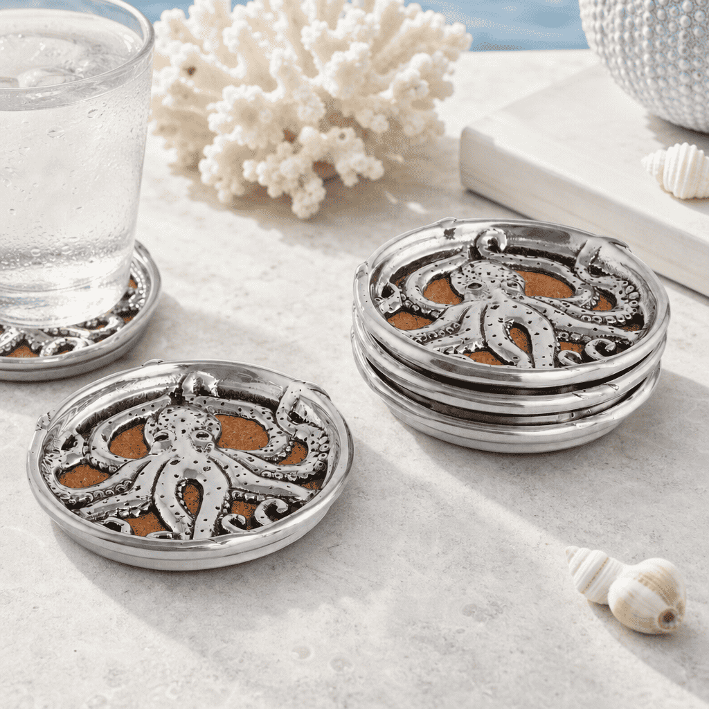 Octopus Drink Coaster Set of 4