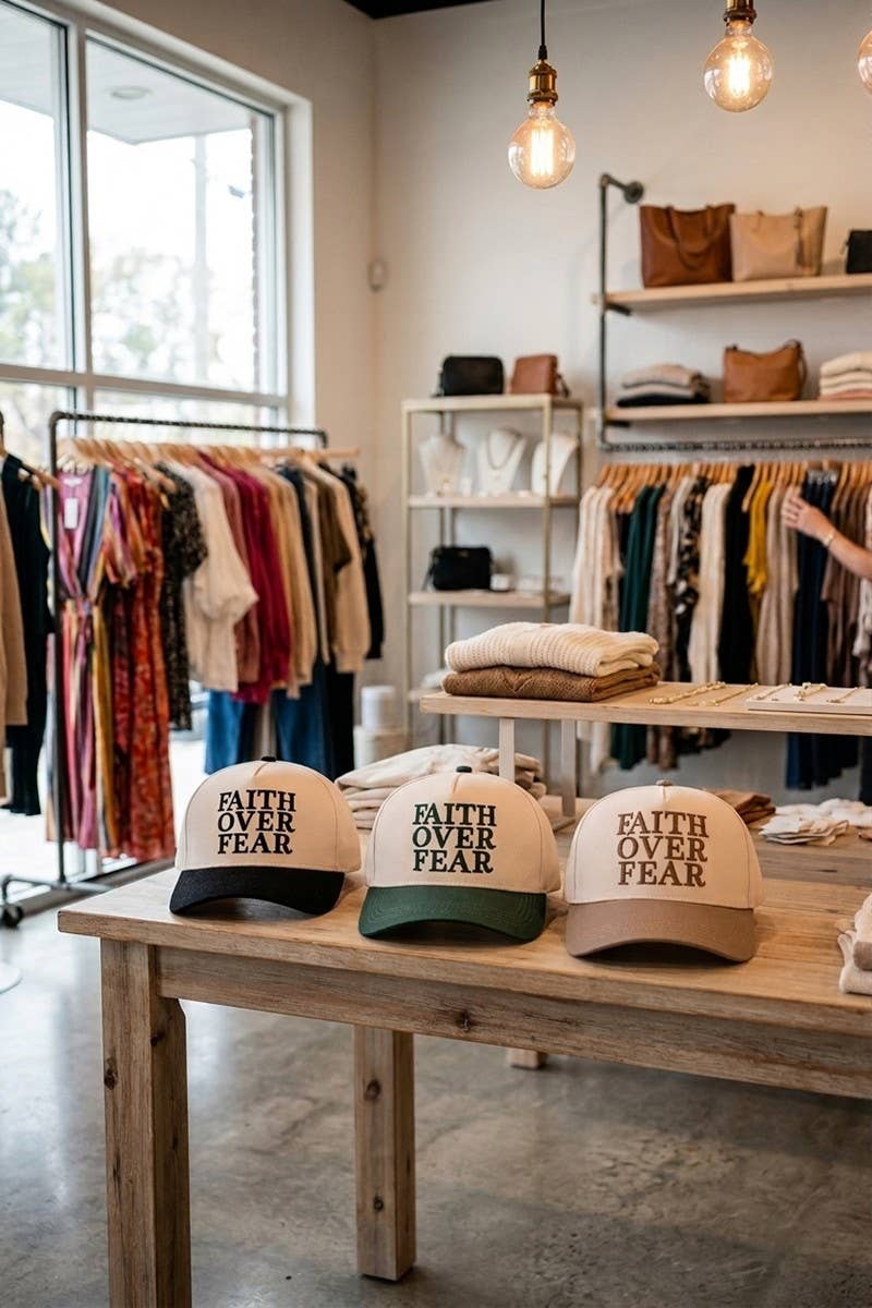 Faith Over Fear Two Tone Cotton Hat