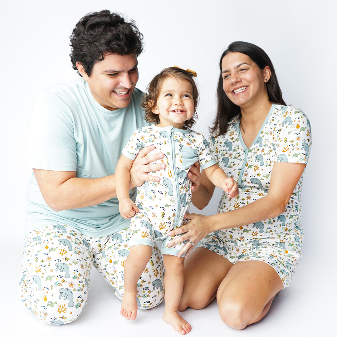Manatee Bamboo Baby Clothing Shortie Romper Bodysuit