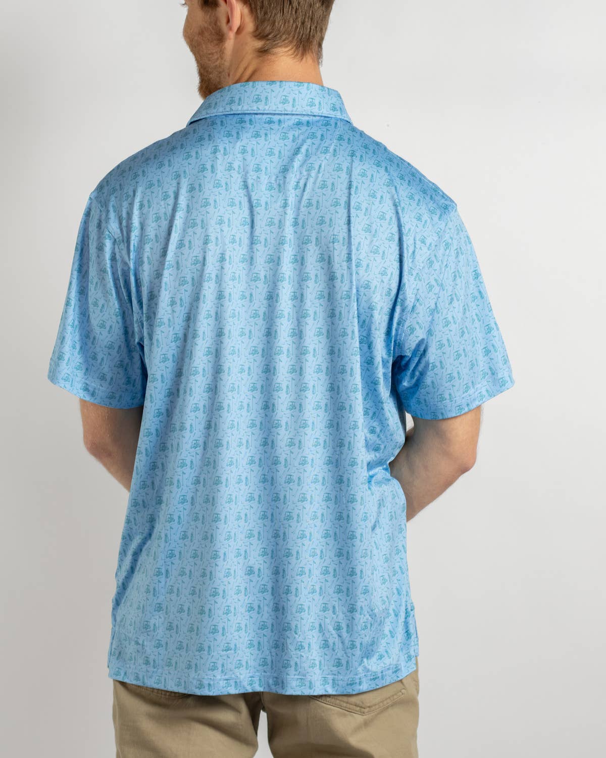 Men's Tee Off Performance Polo   Blue/Green   -Asst.