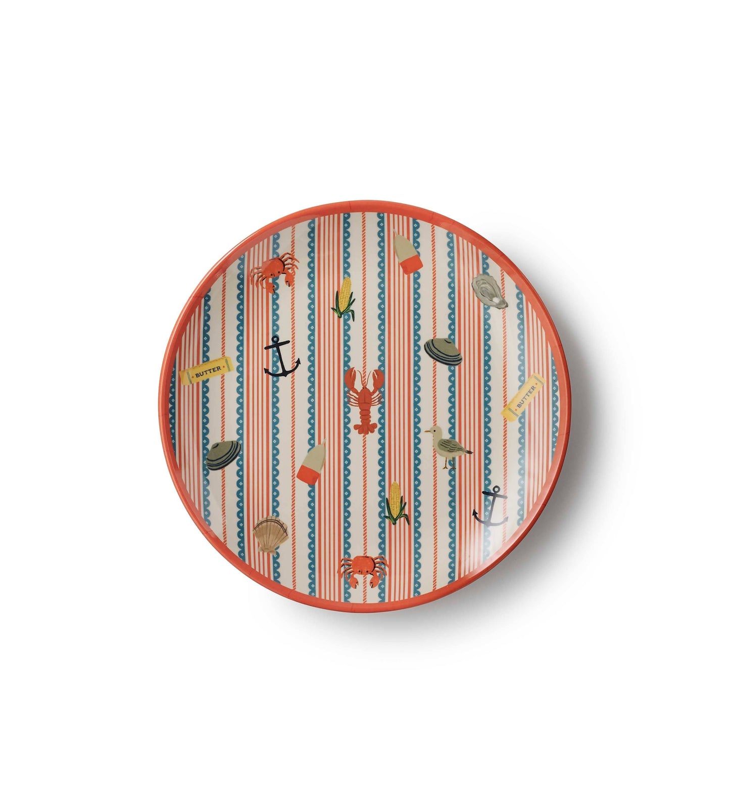 Seaside Melamine Dessert Plate Set