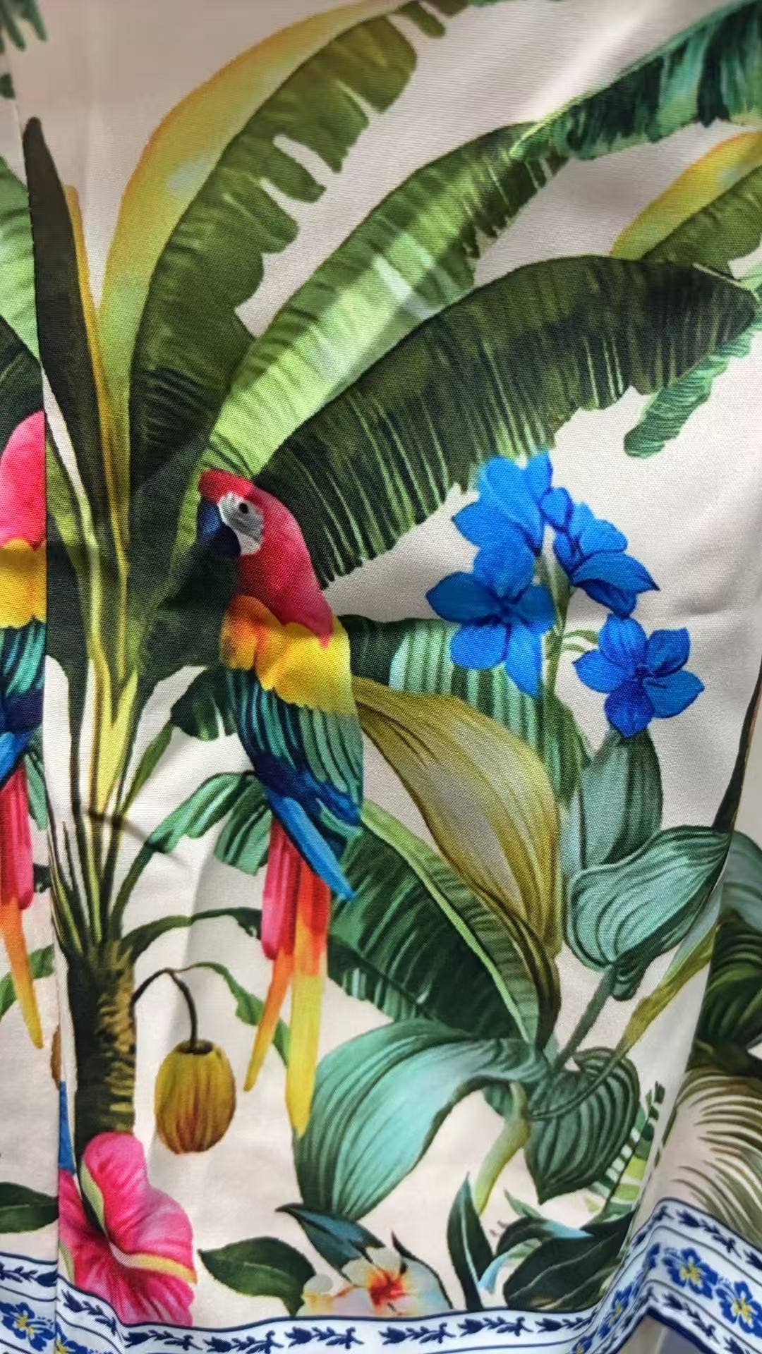 Tropical Rainforest Jungle Floral Print Boxy Cami Tank Top