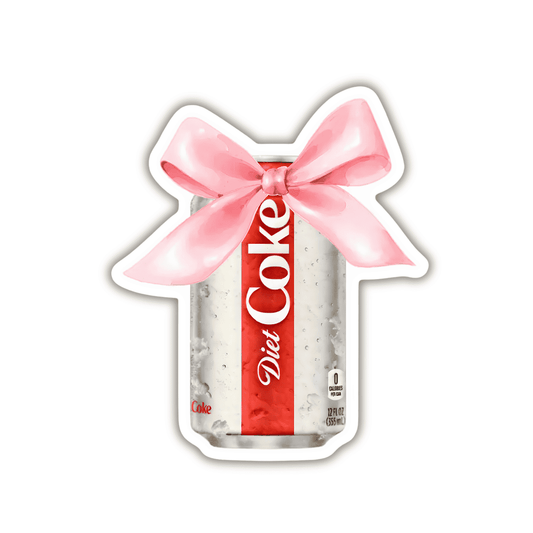 Diet Coke Love Sticker – Bow Design for Journals, Tumblers