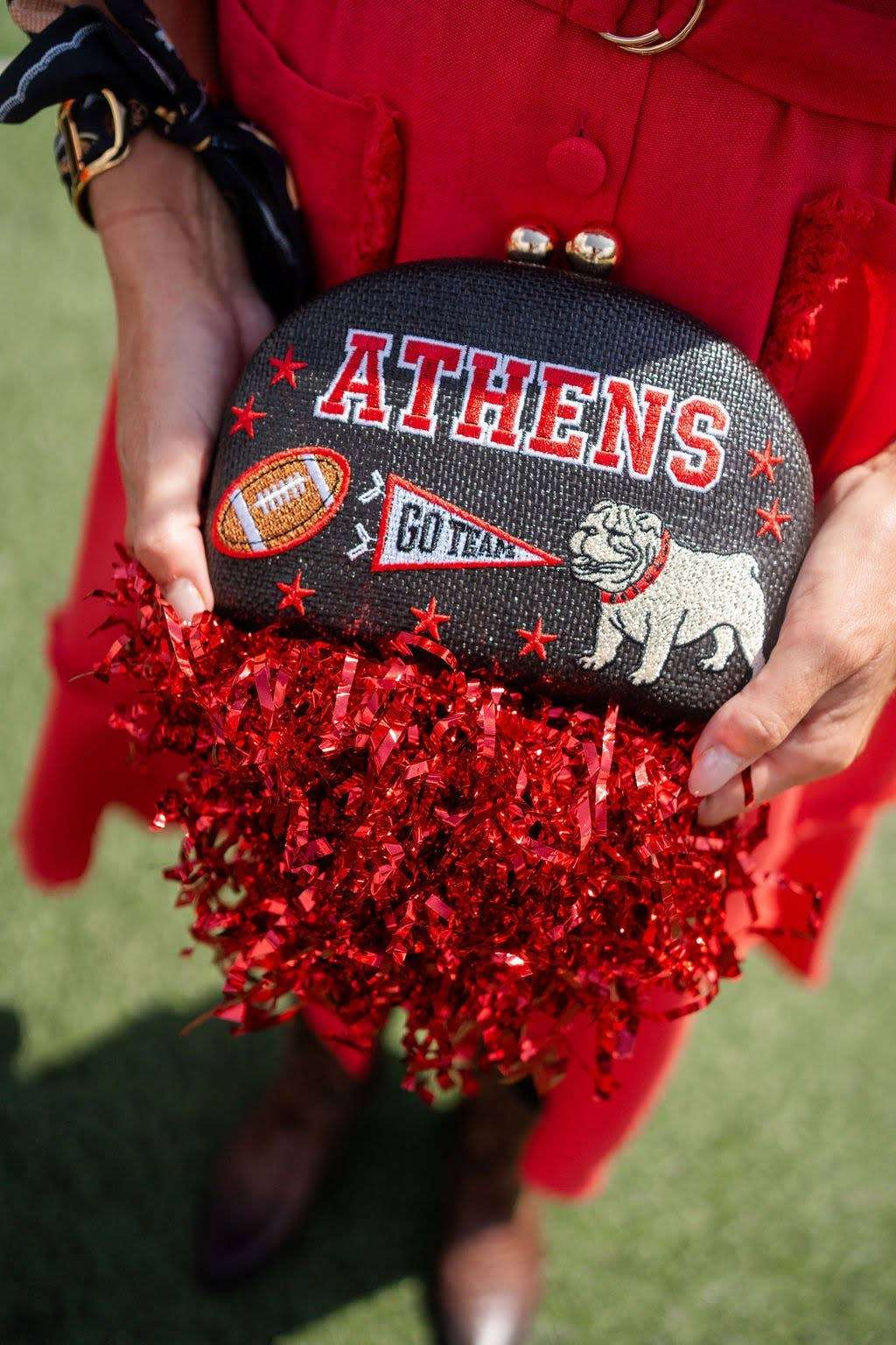Athens- Embroidered Clutch
