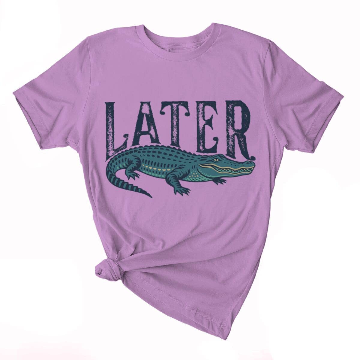 Stripe Later Gator Alligator Graphic Tee Cotton Shirt