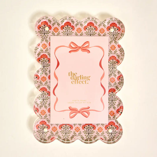 Rectangle Scalloped Acrylic Picture Frame-Everbloom