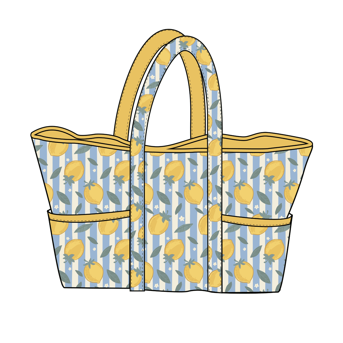 Lemon Grove Reversible Beach Bag
