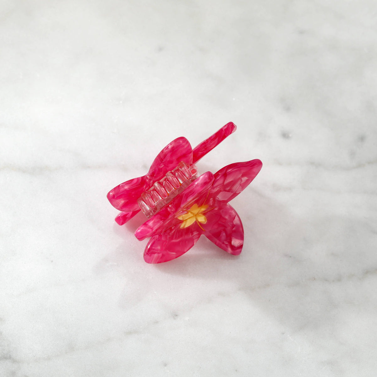 Eco-Friendly Plumeria Frangipani Flower Hair Clip Claw, Pink
