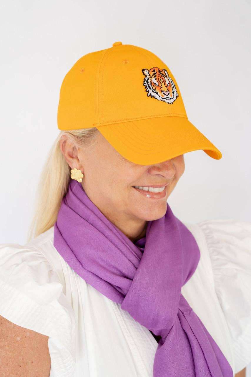 Needlepoint Baseball Hat - Tiger - WS