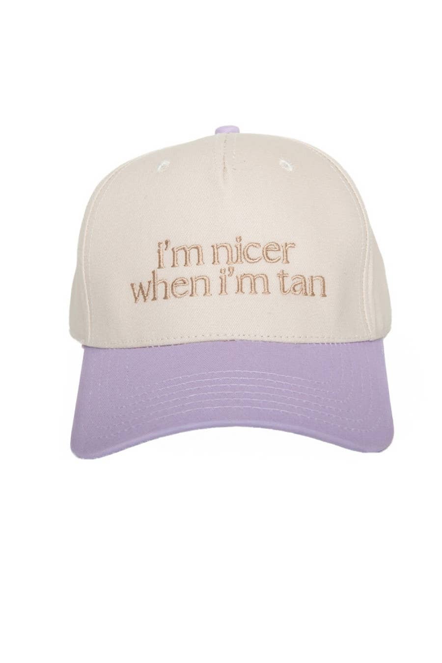 I'm Nicer When I'm Tan Two-Toned Vintage Hat