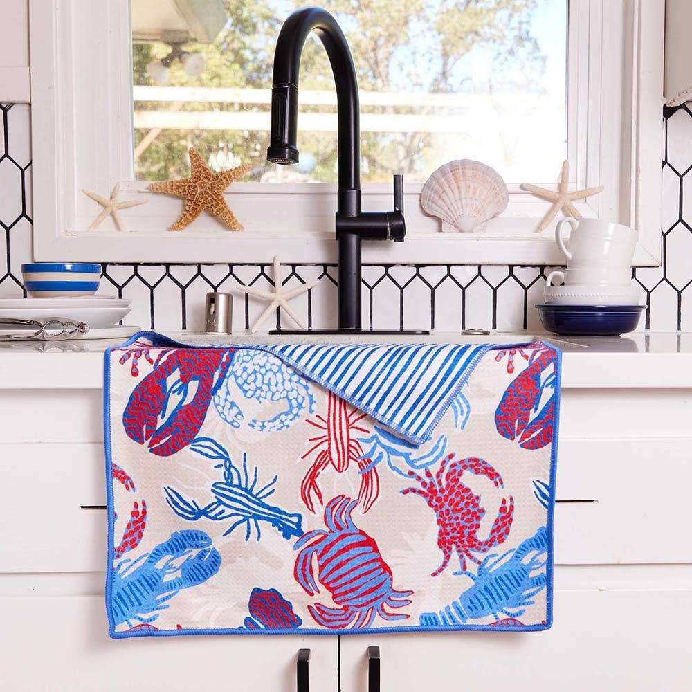 Sandy Claws Eco Kitchen Tea Towel