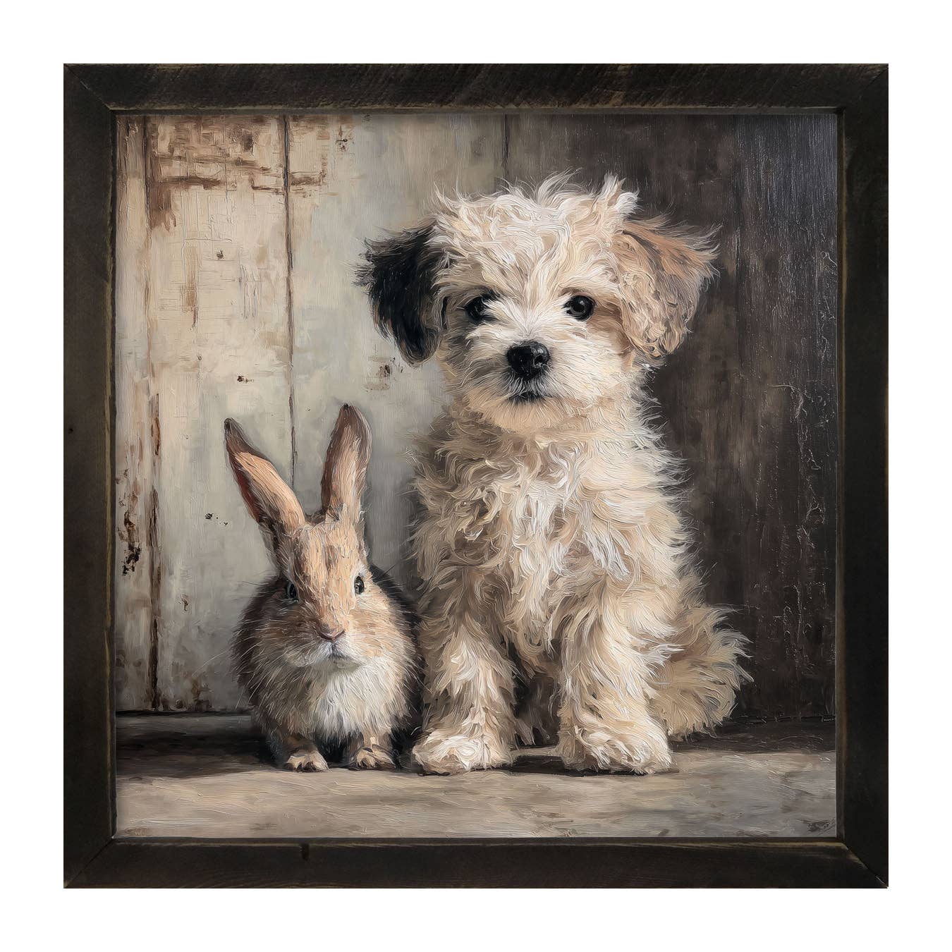 Dog Posing with Bunny