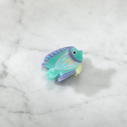 Eco-Friendly Mini Seafoam Reef Fish Hair Clip