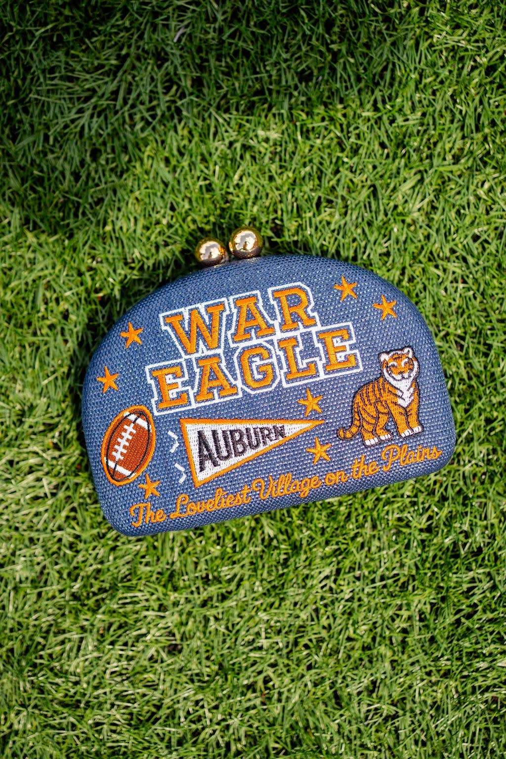War Eagle- Embroidered Clutch