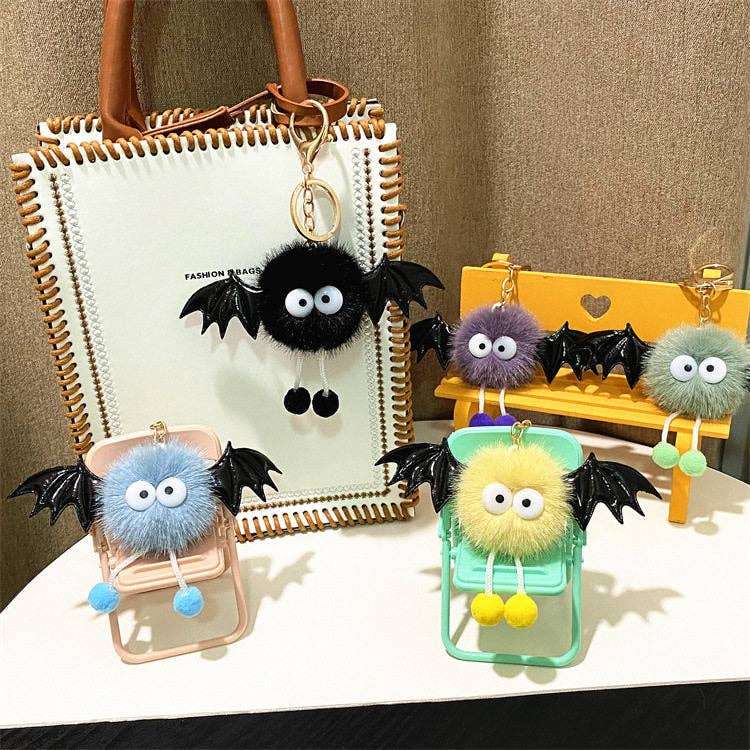 Cartoon Bat Plush Keychain