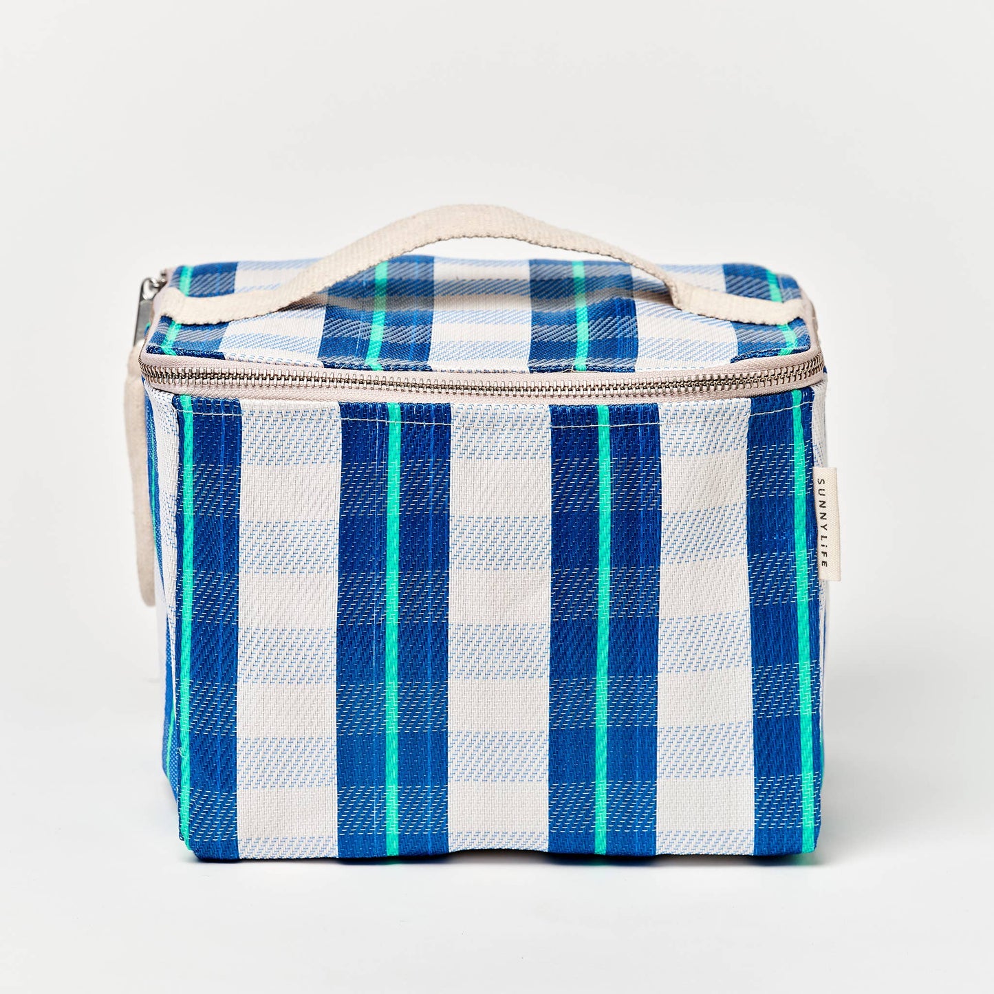 Recycled Nylon Lunch Cooler Bag La Mer Blue Neon