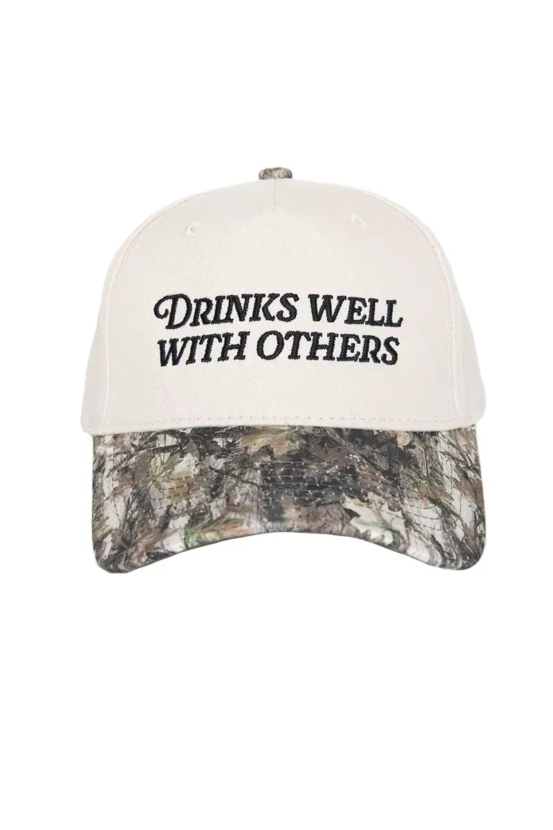 Drinks Well With Others Vintage Trucker Hat