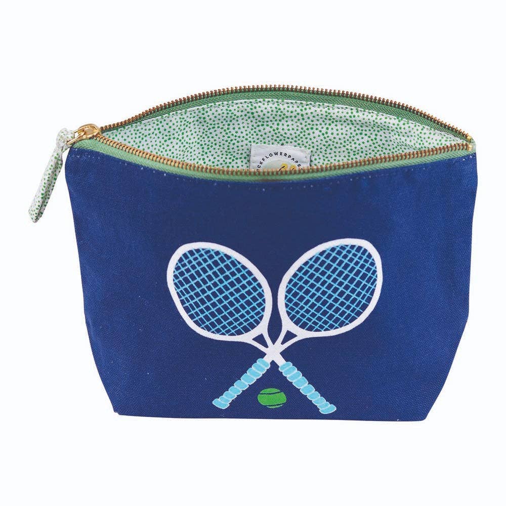 Tennis Navy Solo Medium Canvas Pouch