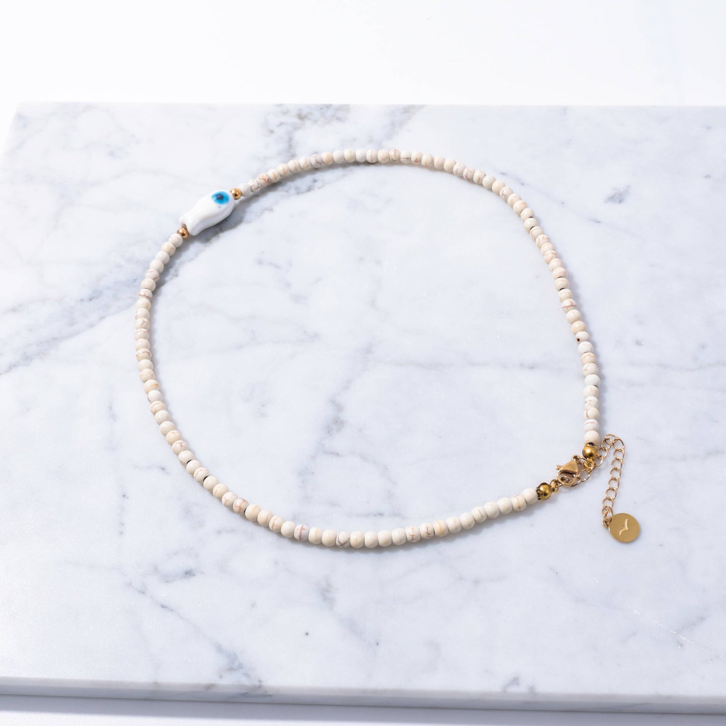 Good Luck Fish Bahama Wood Bead Necklace