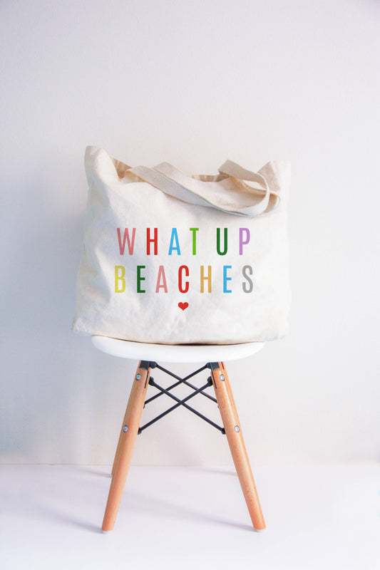 Colorful What Up Beaches Tote Bag