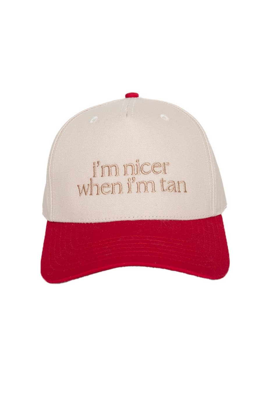 I'm Nicer When I'm Tan Two-Toned Vintage Hat