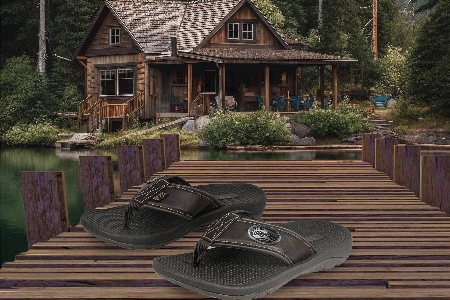 Florida Gators Men's Collegiate Brown Flip Flop Sandal.