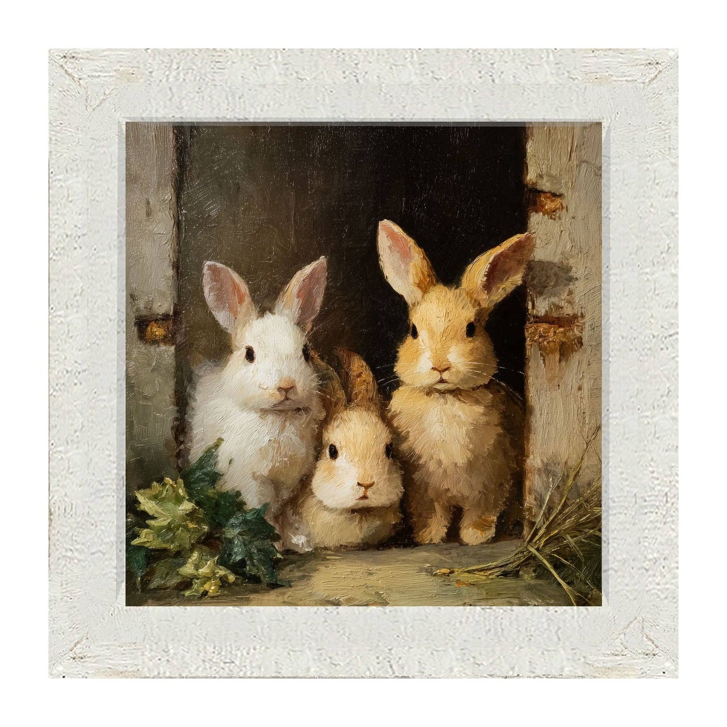 Three Rabbits in Doorway