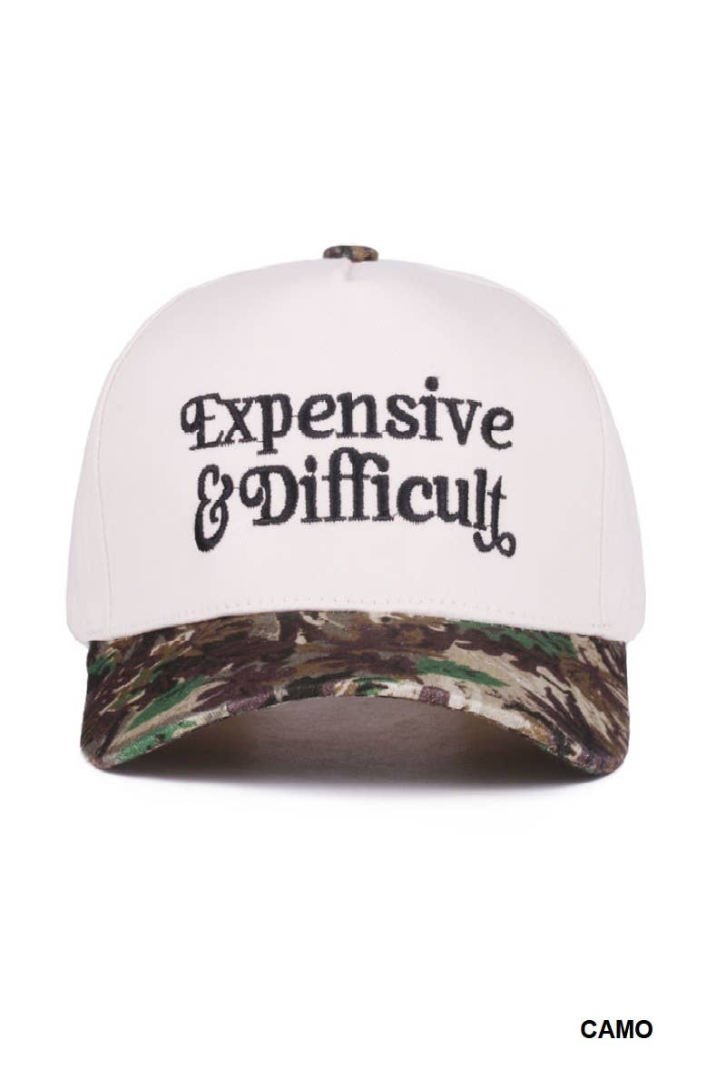 Expensive & Difficult Two Tone Canvas Cotton Cap