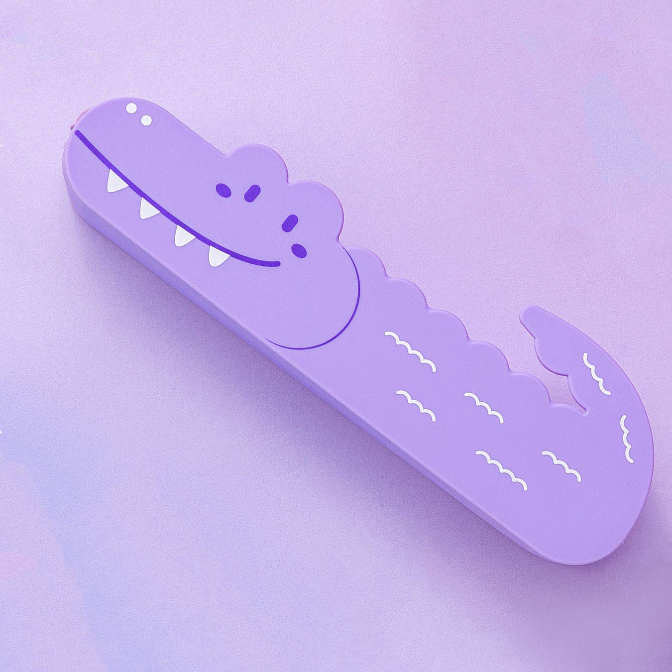 Silicone Pencil Case Smiley Toothy Crocodile Cute