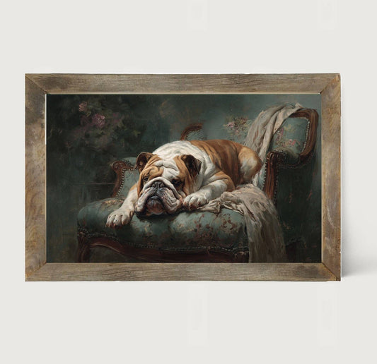 Armchair with Bulldog - Horizontal Frame