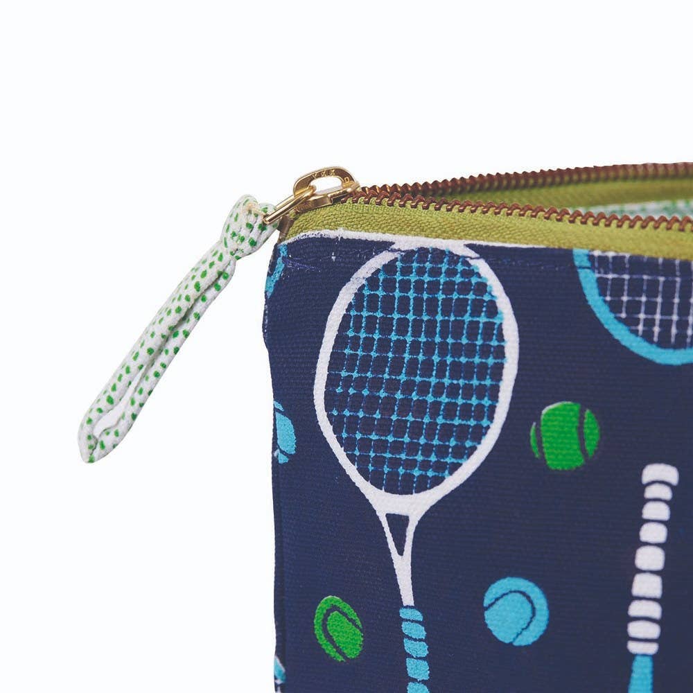 Tennis Large Canvas Pouch