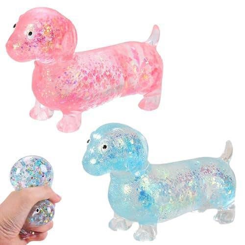Glitter Dachshund Squeeze Stress Toys