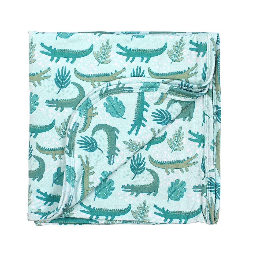 Later Gator Alligator Luxury Bamboo Swaddling Blanket