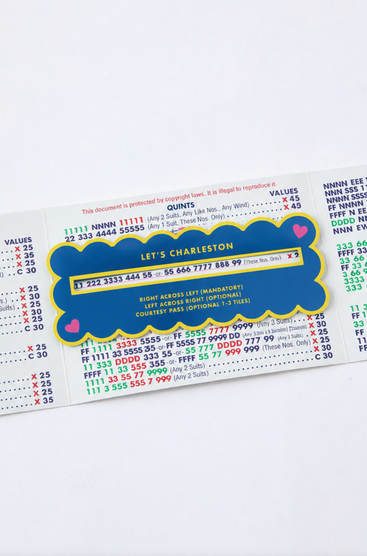 Mahjong Line Finder Tool for Standard and Large Size NMJL Cards - Blue
