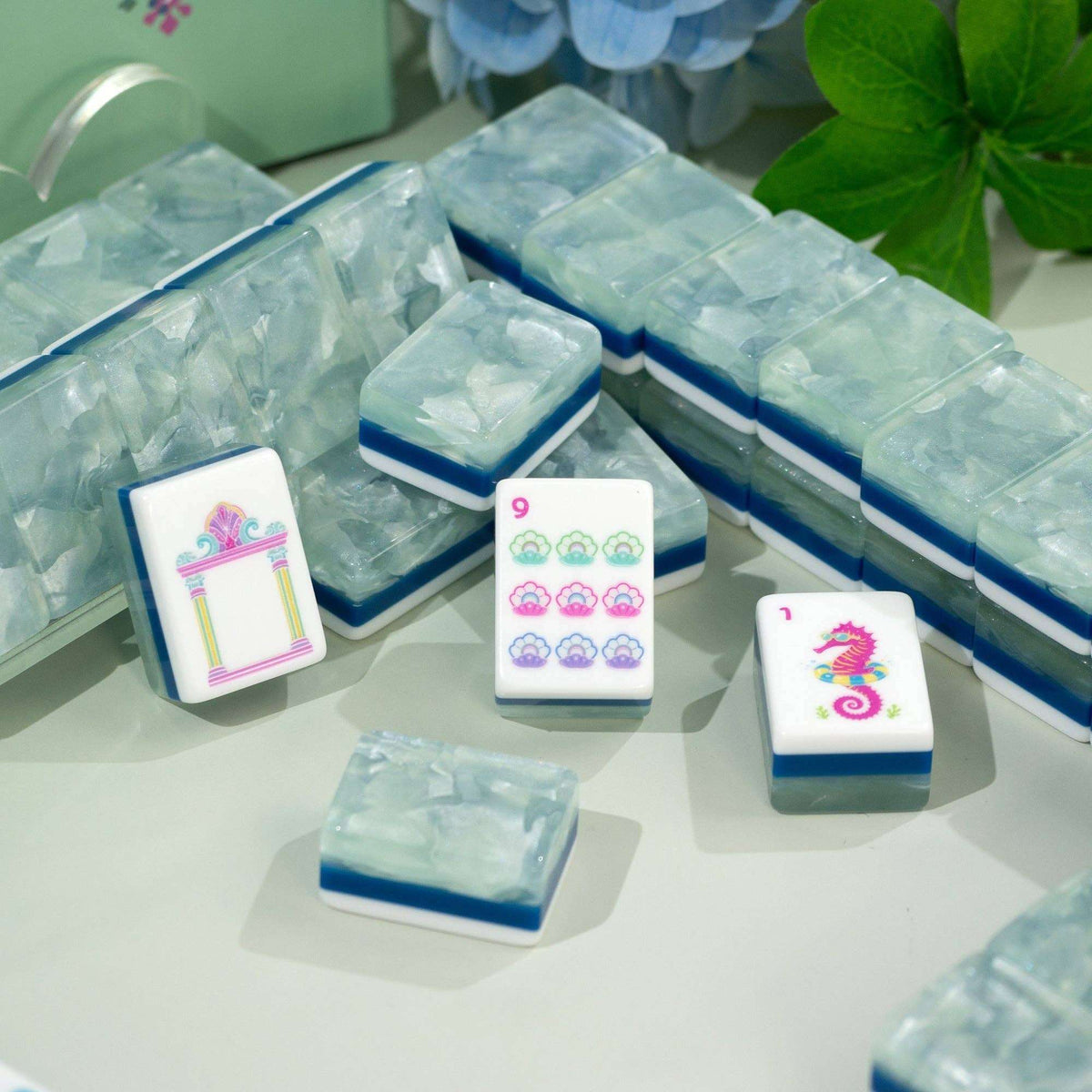 Palm Beach Mahjong Set - Moonstone Pearl