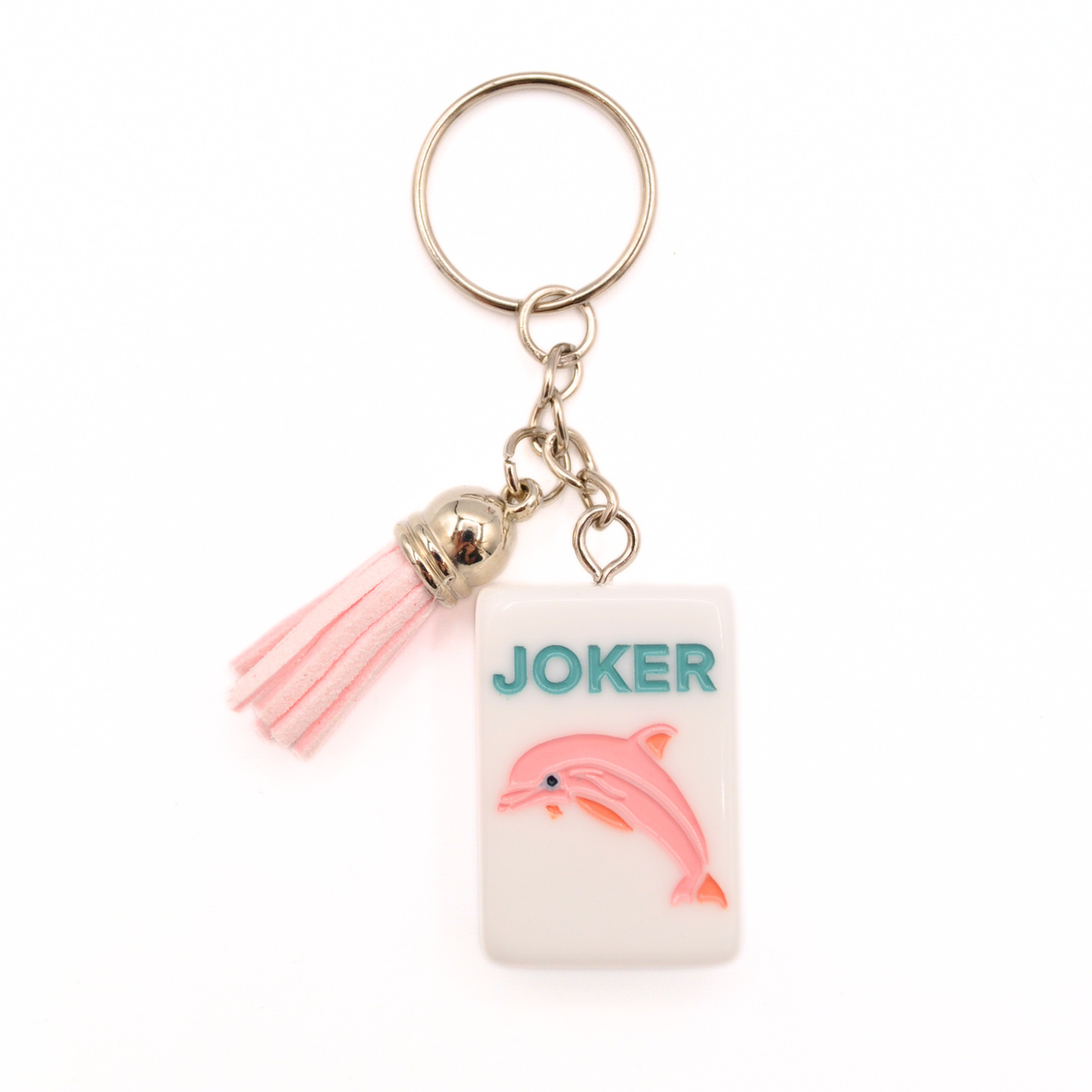 Mahjong Tile Keychain Dolphin Joker
