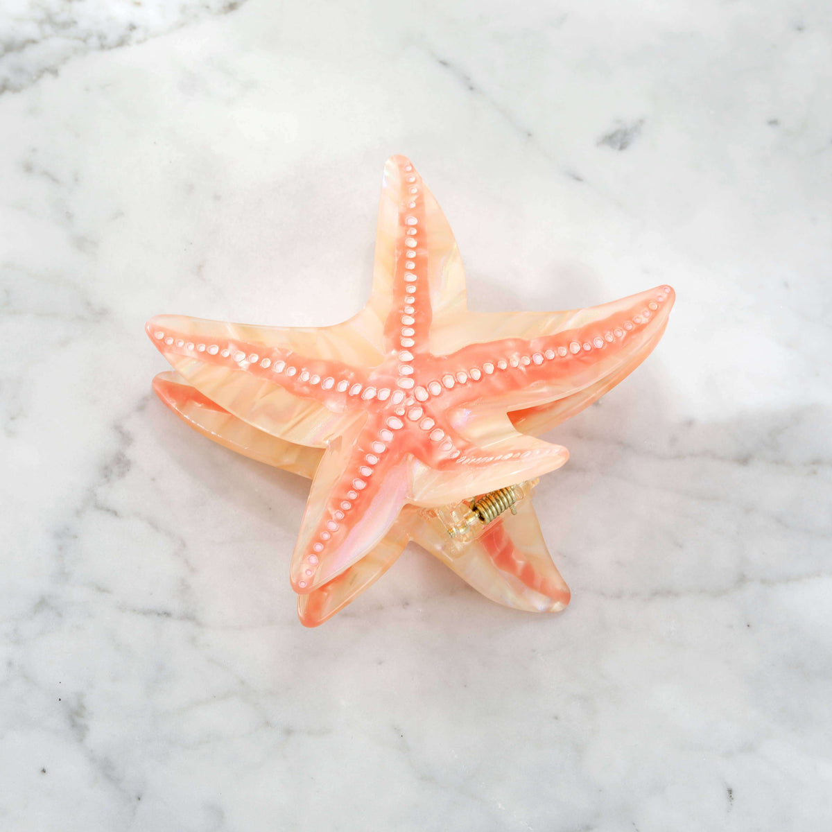 Eco-Friendly Coral Starfish Hair Clip Claw - Large