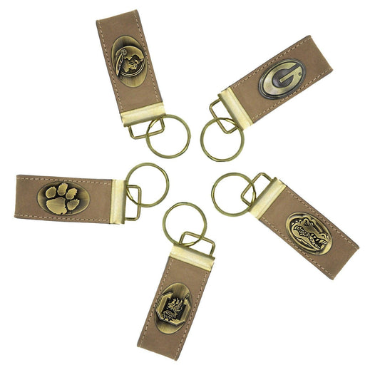 Collegiate Crazyhorse Full Grain Leather Key Fob