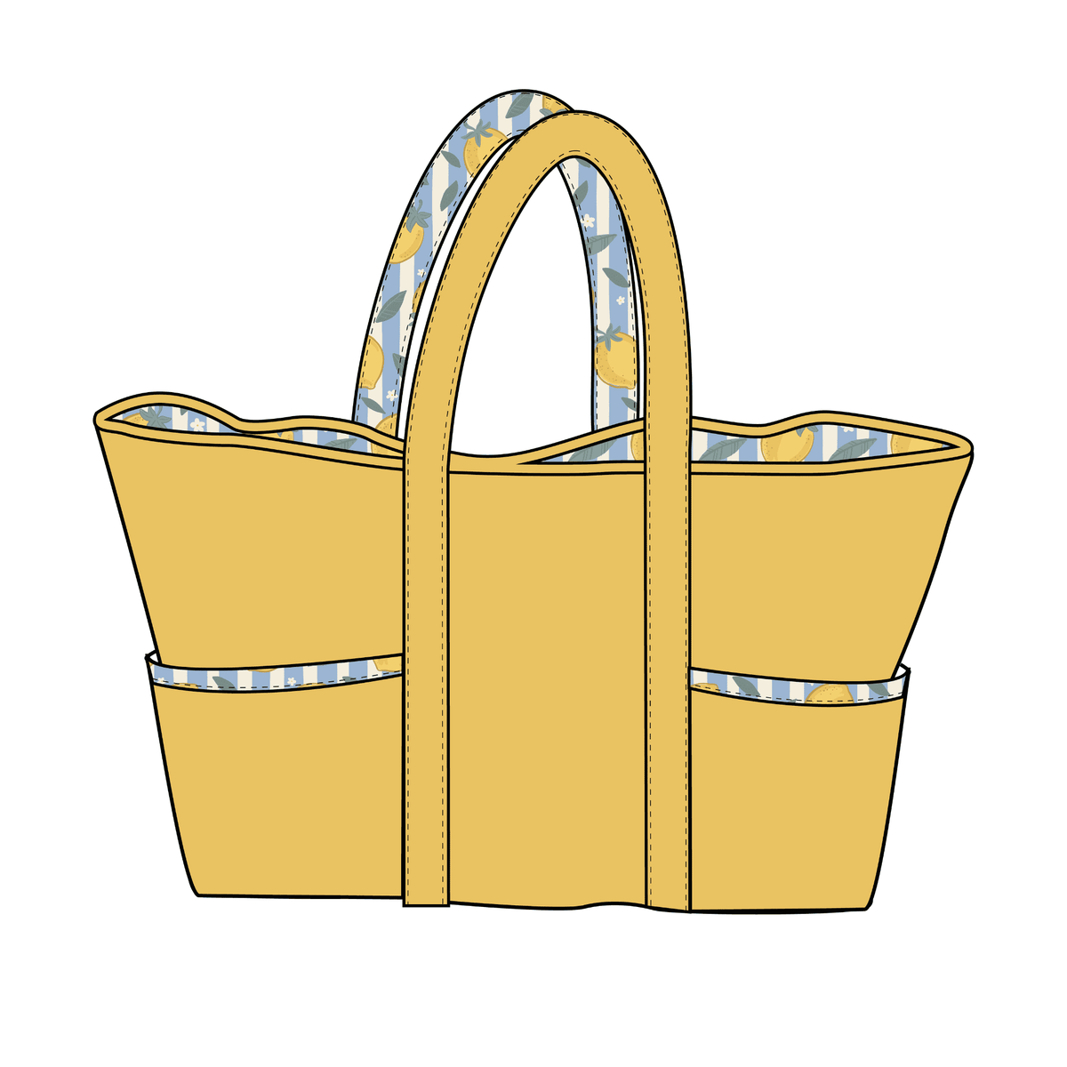 Lemon Grove Reversible Beach Bag
