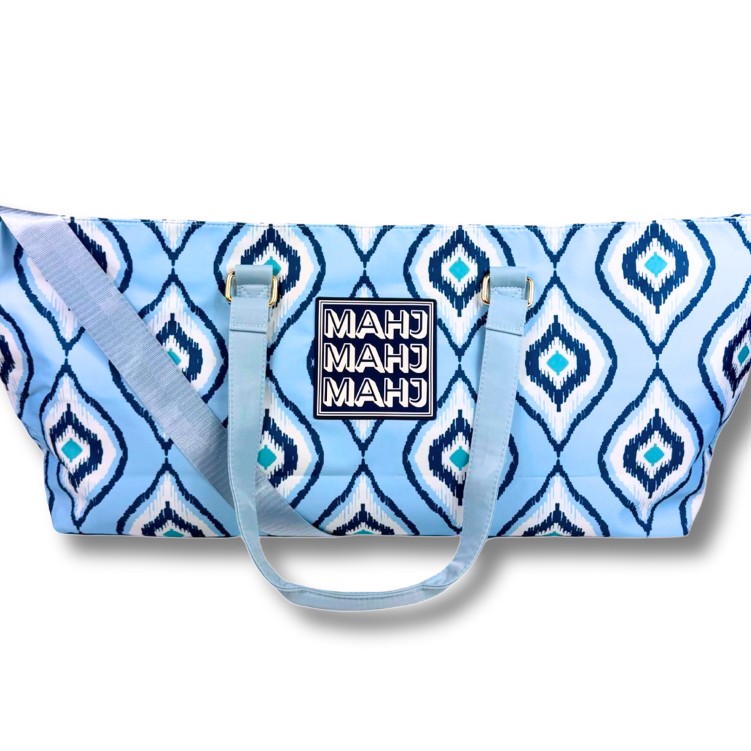 MAHJONG TOTE BAG  |  Wide with Zipper Closure
