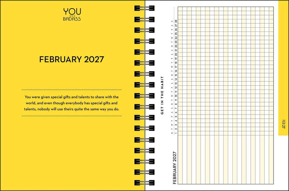 You Are a Badass Deluxe Organizer 17-Month 2026-2027 Weekly/Monthly Planner by Jen  Sincero
